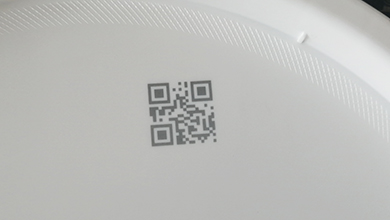 QR CODE on plastic barrel cover