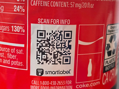 QR code printing on beverage flexible packaging QR code printing on beverage flexible packaging