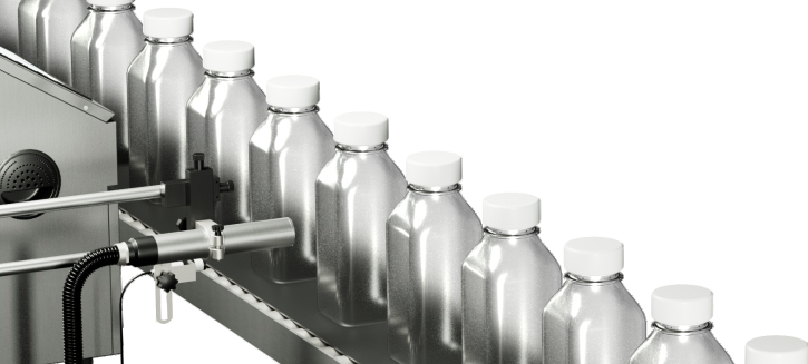 Industrial continuous inkjet printing machine on bottle production line Industrial continuous inkjet printing machine on bottle production line